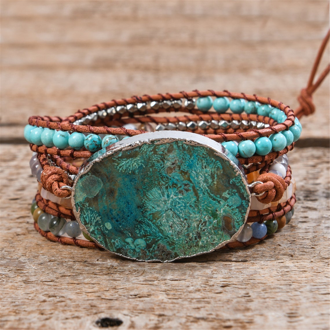 Earth Healing Jasper Stone BraceletSpiritual Protection Etsy