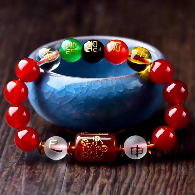 Feng Shui Obsidian Five-element Wealth Porsperity Bracelet | Etsy