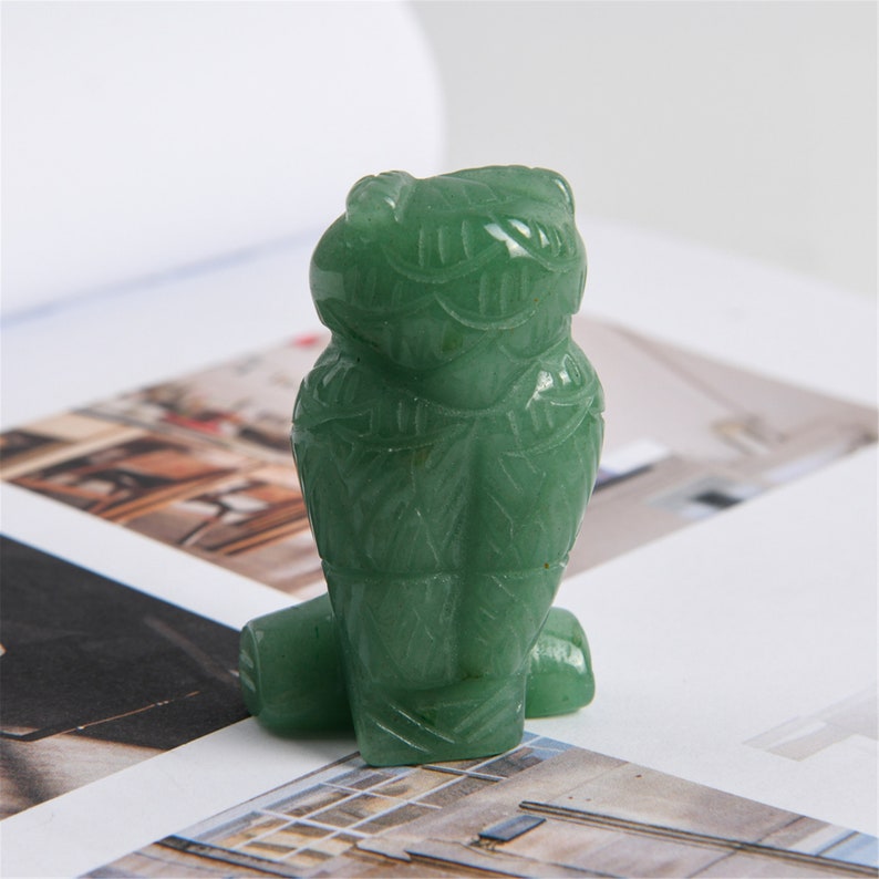 Natural Gemstone Owl Crystals and Healing Stones Figurines Collectibles,2 Inches Office Decor Gemstone