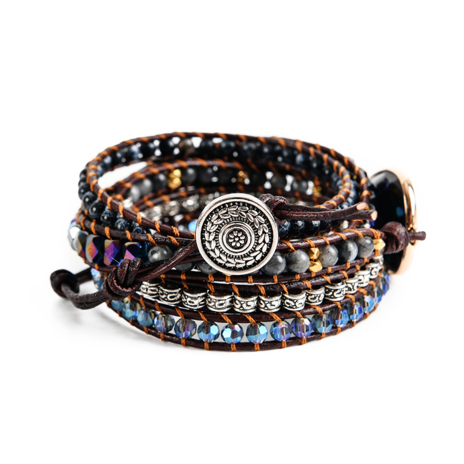 Black Onyx Stone Bracelethealing Gemstone Braceletmeditation Etsy