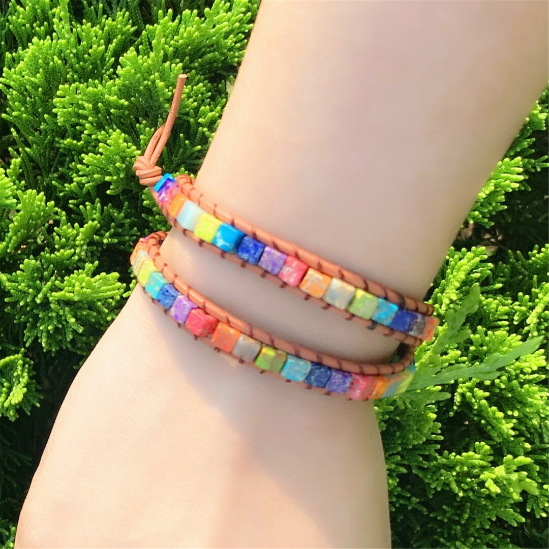 Handmade Wrap Bracelet Tree of Life Natural Stone Bracelet Etsy