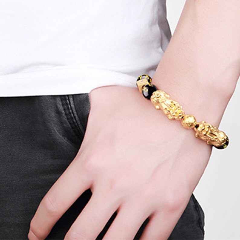 Feng Shui Amulet Bracelet Prosperity 12mm Mantra Bead Bracelet Etsy