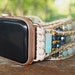 Compatible with Bead Apple Watch Bands Bracelet 38mm 45mm for Women,Boho Leather Wrap Apple Watch Strap Band Wristbands for iWatch 
