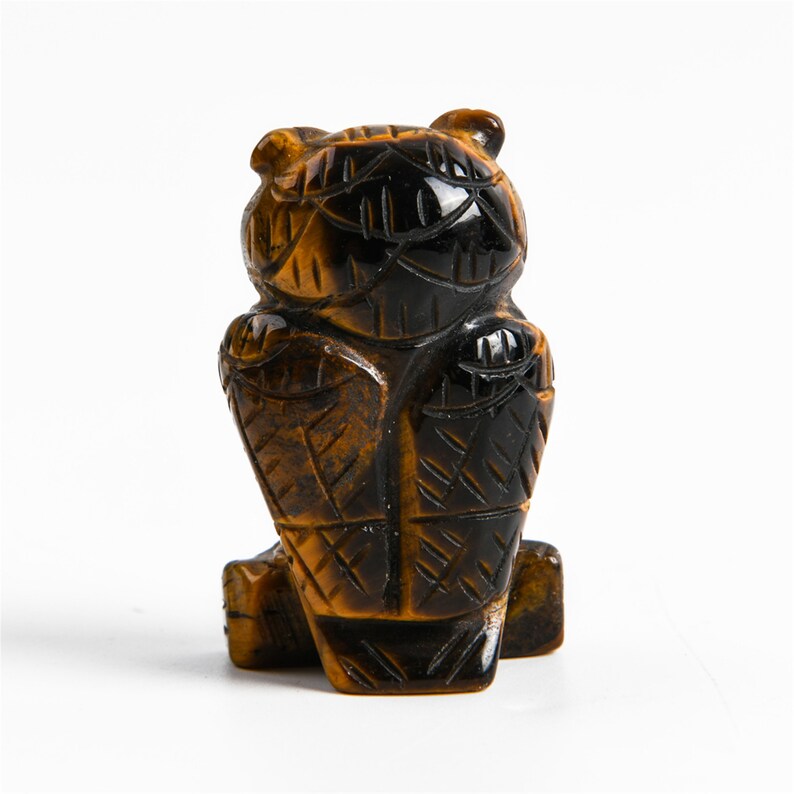 Natural Gemstone Owl Crystals and Healing Stones Figurines Collectibles,2 Inches Office Decor Gemstone