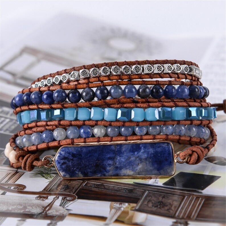 boho bracelet blue boho bracelet aquamarine Bracelet aquamarine bracelet blue aquamarine bracelet