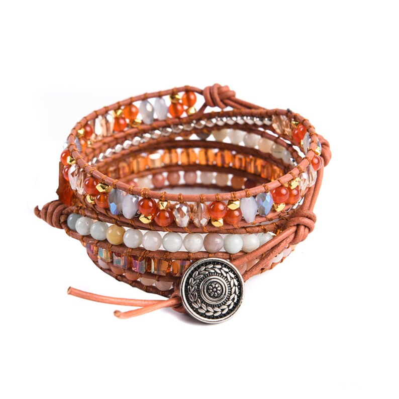 Boho Jewelry Boho Wrap Bracelet 5X Leather Wrap Bracelet 5X Etsy