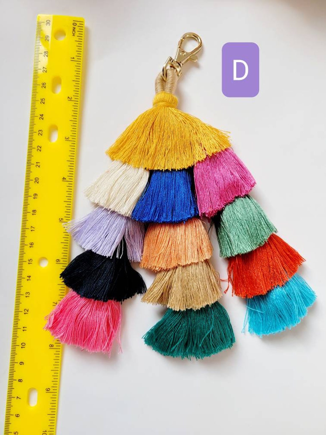 Bohemian Inspired Bag Tassels Colorful Cotton Tassel Thread | Etsy