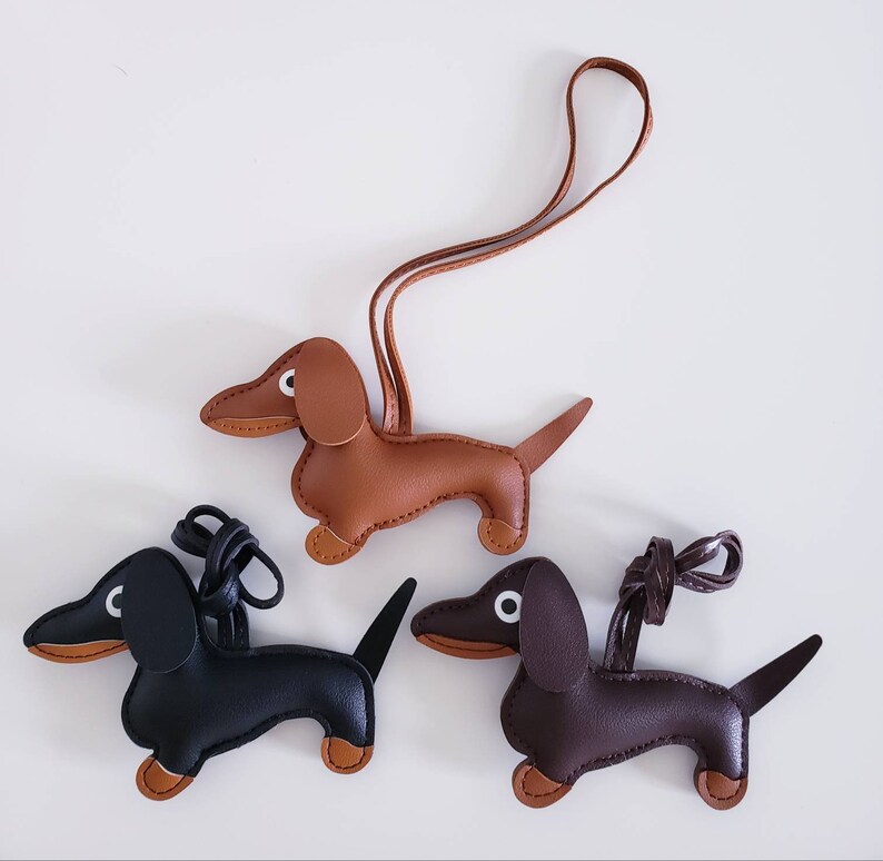 Puppy Dog Bag Charm in PU Leather Etsy