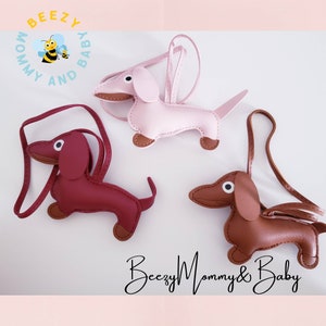 Kleine Hunde Taschenanhänger aus Leder
