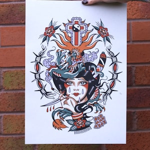 Tattoo Mash Up A3/A4 Traditional Tattoo Flash Print
