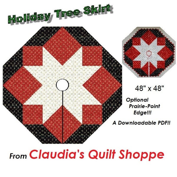 Holiday Tree Skirt, Downloadable PDF