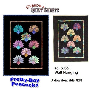 Pretty Boy Peacocks Quilt Pattern Downloadable