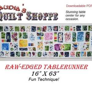 Raw-Edged Table Runner Pattern - Downloadable PDF
