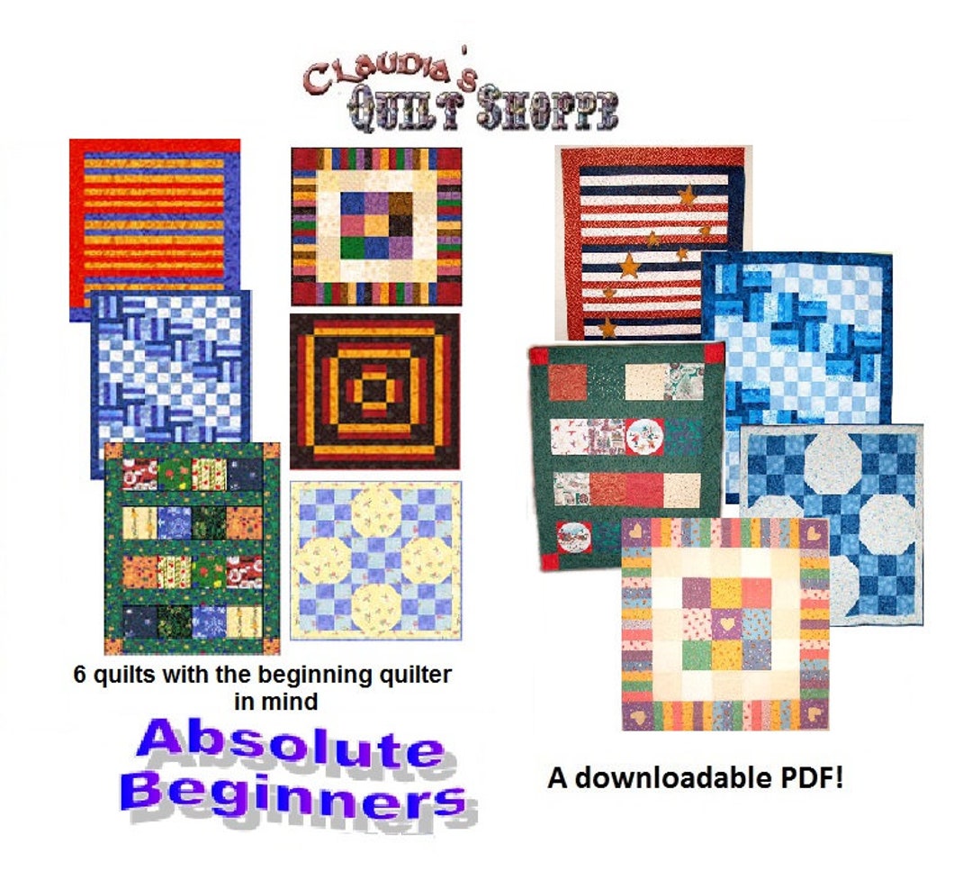 Absolute Beginners Quilt Patterns Downloadable - Etsy