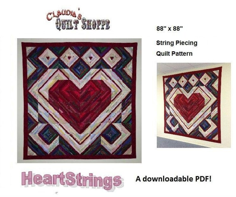 Heartstring Quilt Pattern Heartstrings Quilt Pattern Downloadable - Etsy