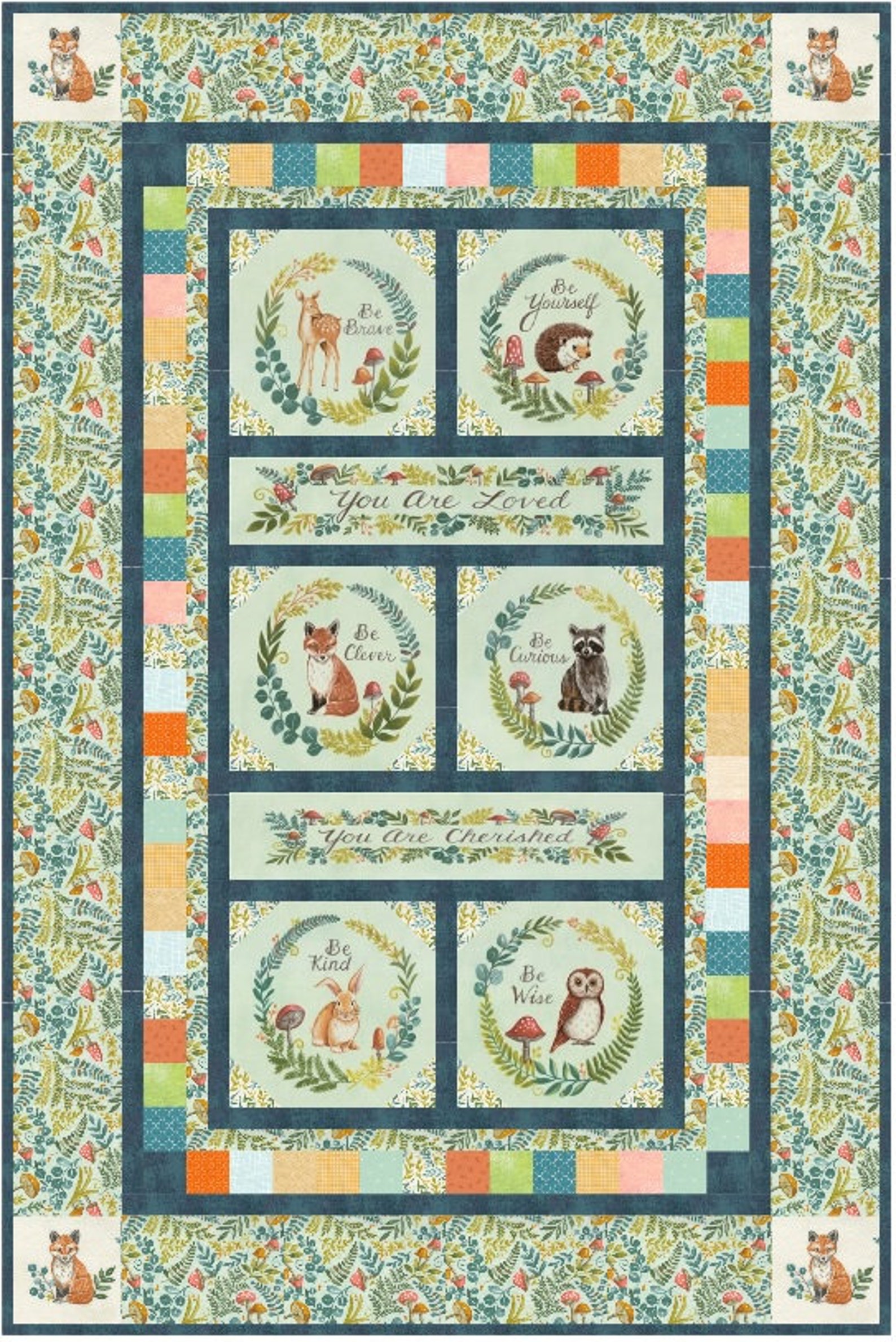 Effie's Woods Panel Baby Quilt Downloadable Etsy