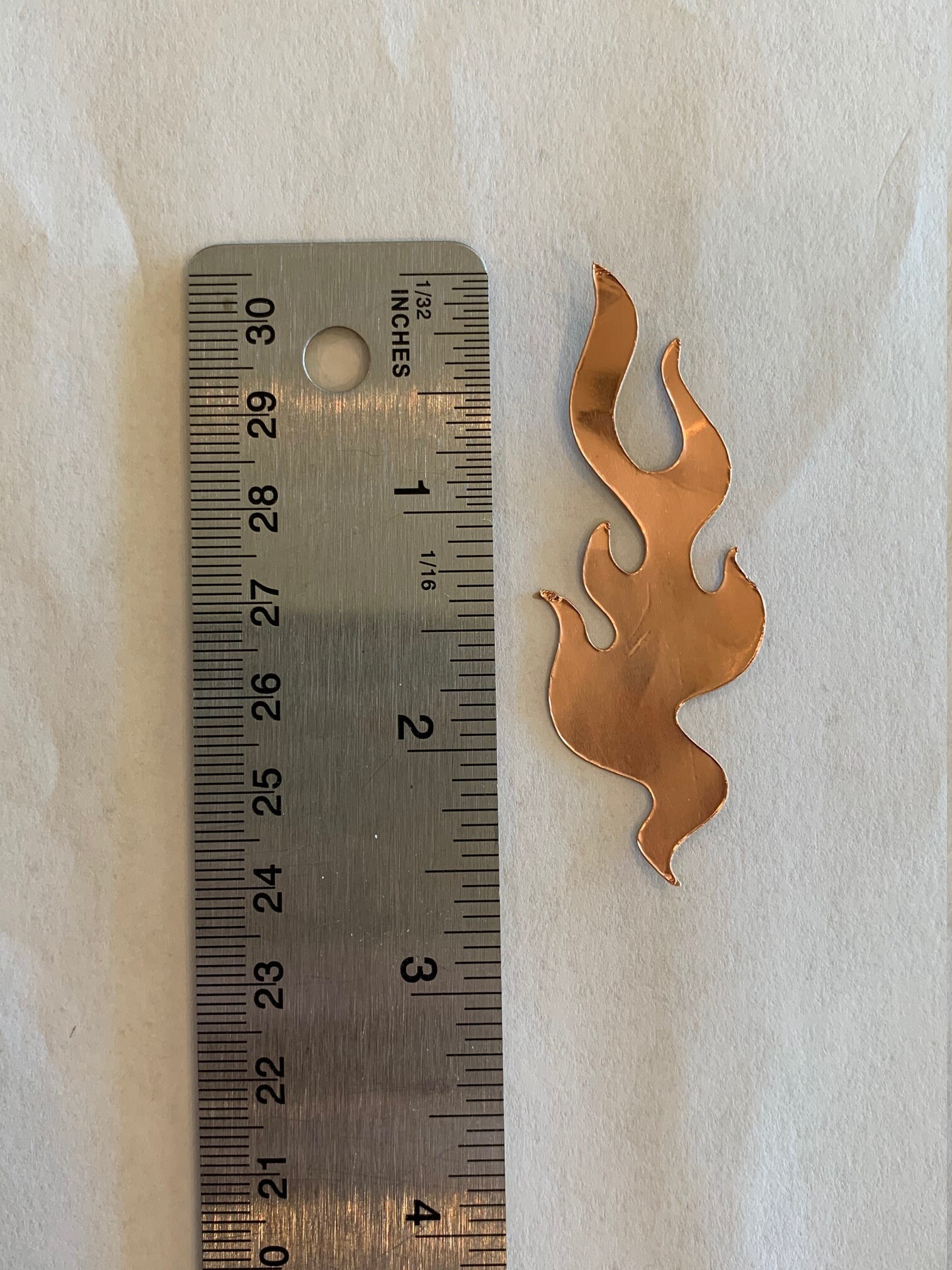 Flame Copper Foil Overlay Adhesive Back for Stained Glass Etsy