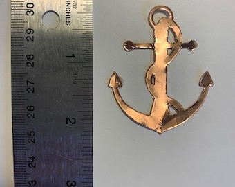 Navy Anchor Copper Foil Overlay adhesive back for Stained Glass