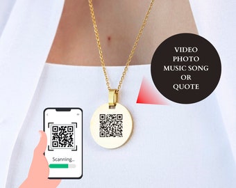 Personalisierte QR-Code-Halskette: Sentimentales Andenken aus Edelstahl