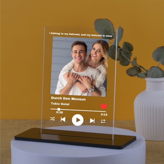 Personalized Song Plaque: Photo Acrylic Music Gift