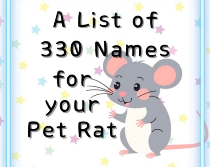 List of Names for Baby Rats | 330 Pet Rat Names | all-gender list of names for small animals