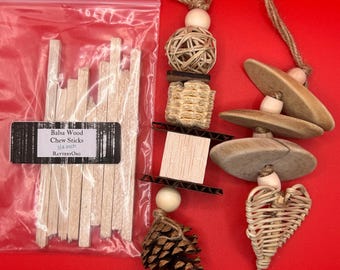 Small Animal Toy Bundle, Kit for Rats, Rabbits, Guinea Pigs, Mice, Hamsters - Natural Enrichment “Chew It Up”