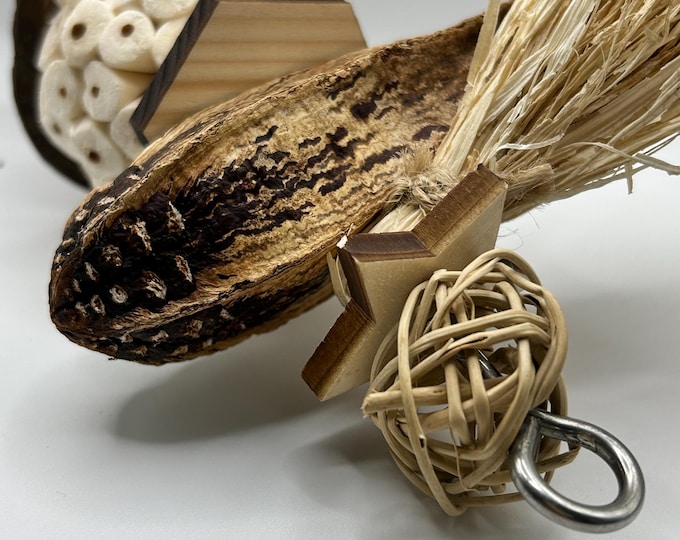 Kabob Toy for Small Animals, Hours of Natural Enrichment, Easy to Hang