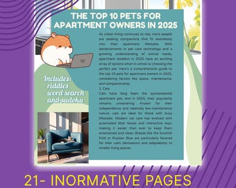 Top 10 Small Animal Pets in 2025 - informative newsletter 21-pages to download