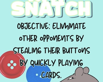 Rat Snatch - download & print cards at home! play immediately upon purchase (original game)