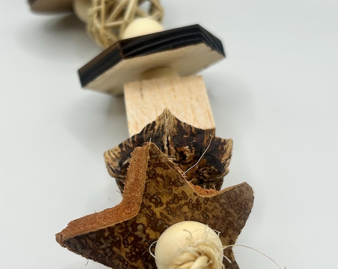 Natural Small Animal Toy, enrichment toy, boredom breaker with bell