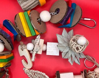 Small Animal Toy Bundle, Kit for Rats, Rabbits, Guinea Pigs, Mice, Hamsters - Natural Enrichment “The Toy Chest”