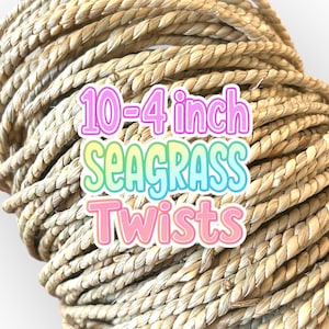 Natural Seagrass Twist Bundle - 10x individual 4inch twists included - Now 3/16 inches Wide