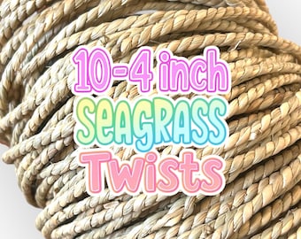 Natural Seagrass Twist Bundle - 10x individual 4inch twists included - Now 3/16 inches Wide