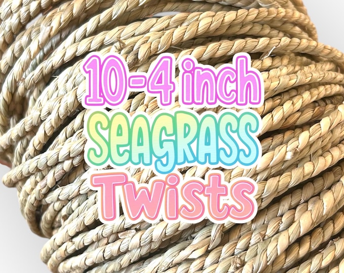 Natural Seagrass Twist Bundle - 10x individual 4inch twists included - Now 3/16 inches Wide