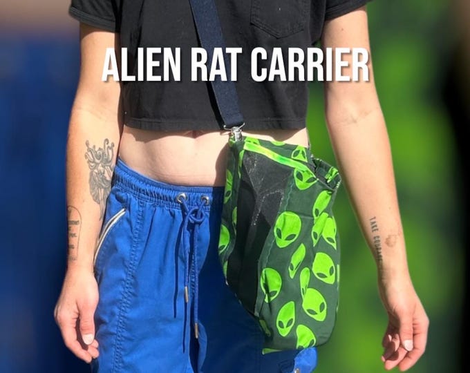 Rat Carrier Bag with Alien Design