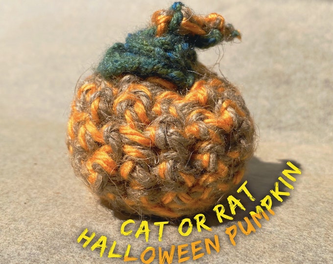 The “Jute-o-Lantern” Toy for Cats or Rats / Catnip Halloween Pumpkin Toy