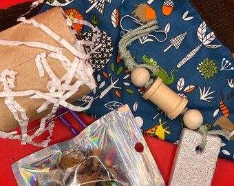 Rat Bundle with Toys and Hammock, Kit for Rats, Mice, Natural Enrichment