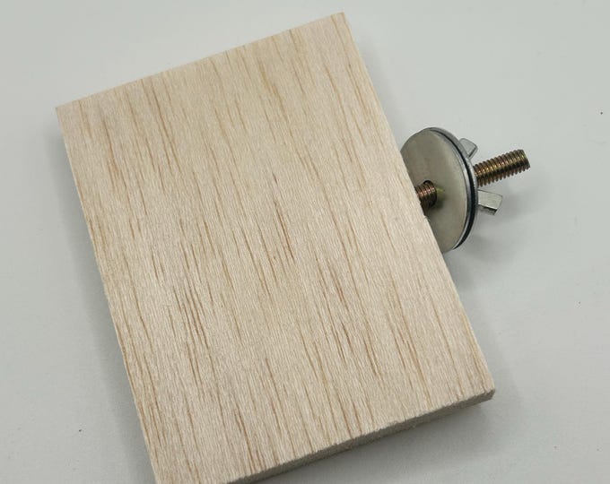 Balsa Wood Perch, 3x4 inch perch for small animals and birds