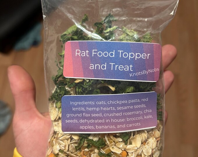 Rat Food Topper! Real Food Mix Treat for Rats and Mice with at-home dehydrated fruits and vegetables