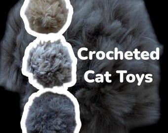 Faux Fur Crochet Cat Toys [3 pack] with catnip