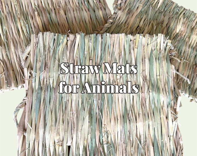 Natural Straw and Hay Mats for Small Animals