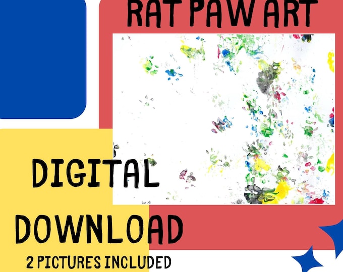 Rat Paw Artwork - digital prints & download, 2 pieces included by Arlo and Sirius