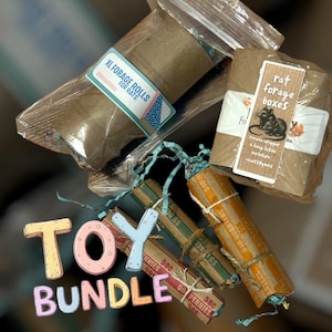 Rat Foraging Toy Bundle: Rat Foraging Box, Forage Rolls, and an XL Forage Roll