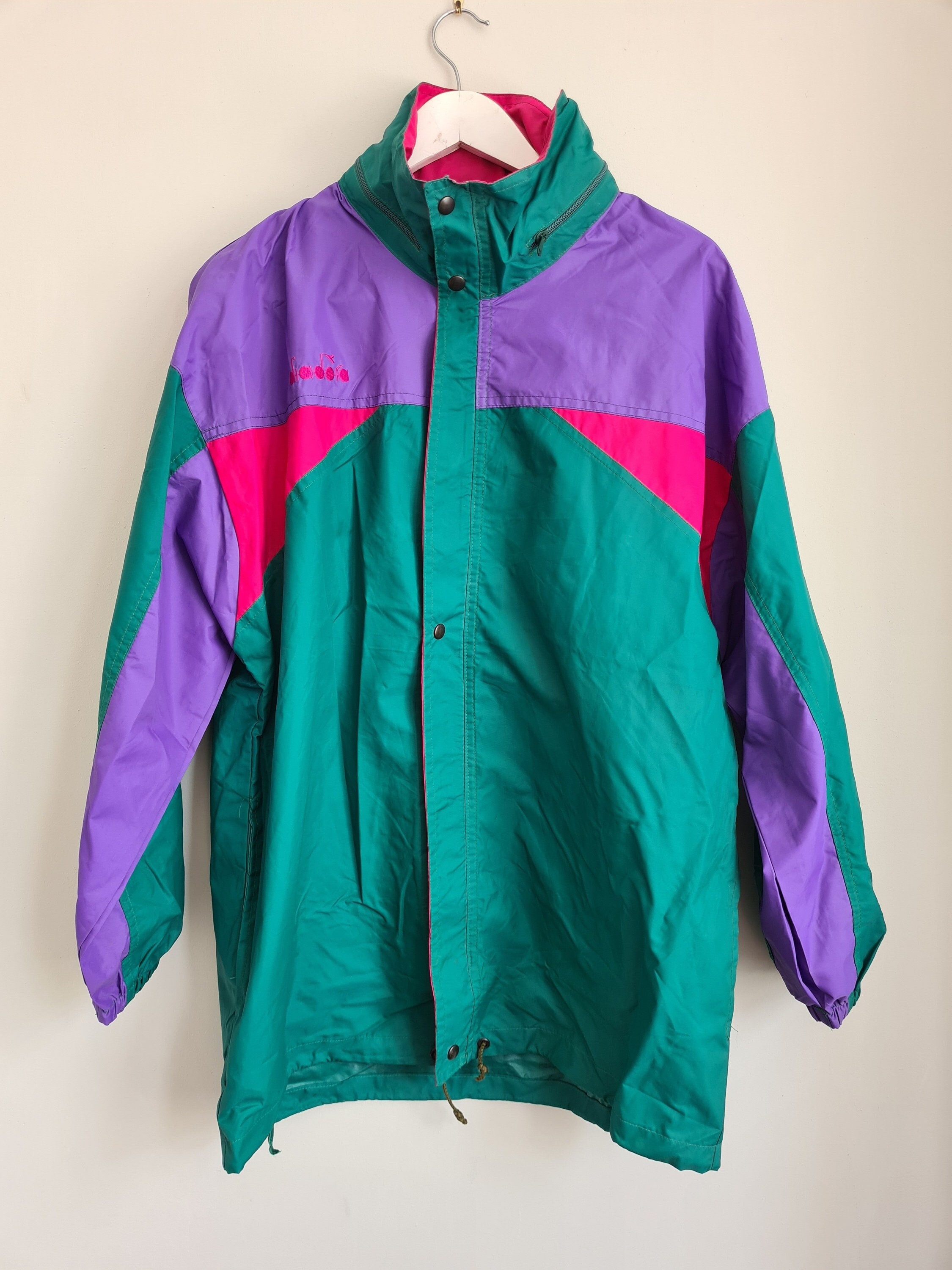 Purple and Green Windbreaker - Etsy UK