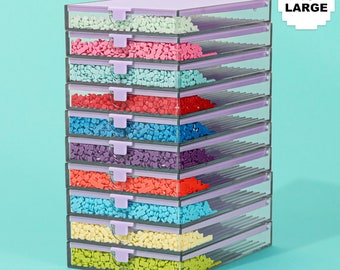 Trabricks 積み重ね可能なダイヤモンドアートトレイ（蓋付き