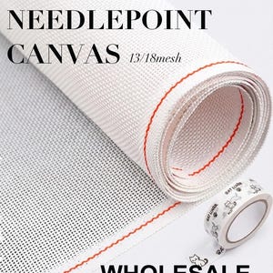 13/18 mesh monofilament nålduk med kantskyddstejp | Blank vit duk för gör-det-själv-sömnad | Nåldukstygtillbehör