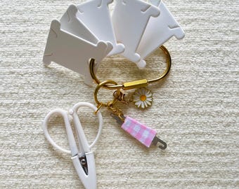 Needlepoint Bag Charm Tool Kit | Scissors, Needle Threader, Keychain Accessory, Embroidery, cross stitch