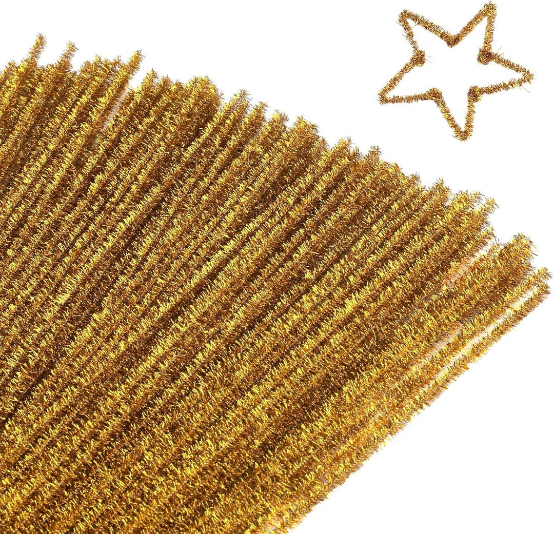 Lot De 100 Chenilles Pipe Cleaners Rouges - Pour Bricolage, Déco, Créations Manuelles