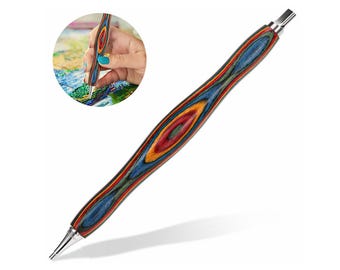 CATEARED Handgemaakte regenboog hout diamant schilderij pen voor diamant schilderij hobby