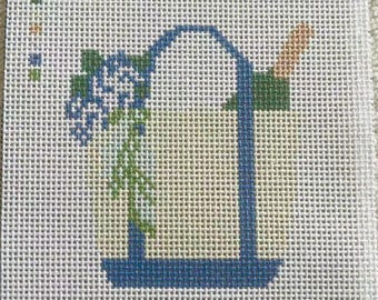 ndlpt needlepoint tote bag charm - printed needlepoint canvas